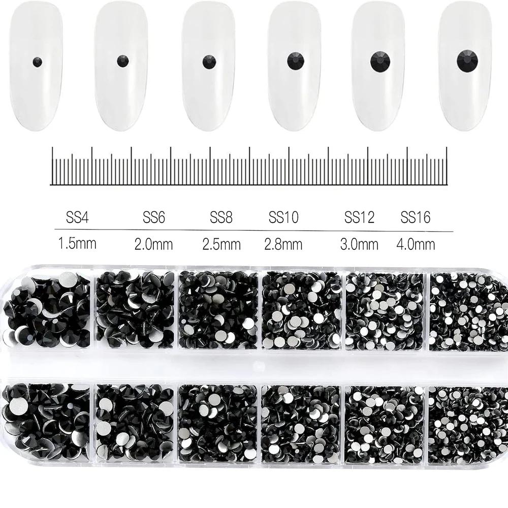 180pcs AB Flatback Glass Nail Art Rhinestones Multi-shape Mixed Diamond Gems Blue Purple Crystal Stones For DIY Nail Decoration