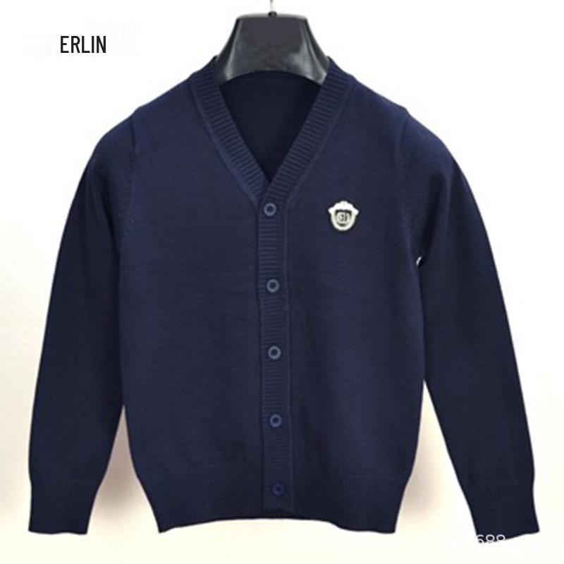 Autumn Korean Style Kids' Cardigan: Boys' Sweater & Girls' Long Sleeve School Uniform