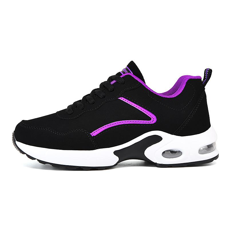Autumn and Winter Women's Shoes Black Velvet Sports Shoes Casual Running Soft Sole Light Travel Shoes Single Shoes