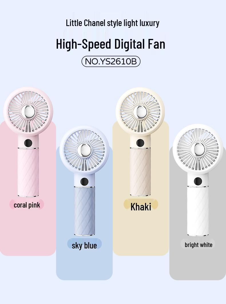 Portable USB Rechargeable Children s Silent Handheld Fan Boxed + USB Charging Cable
