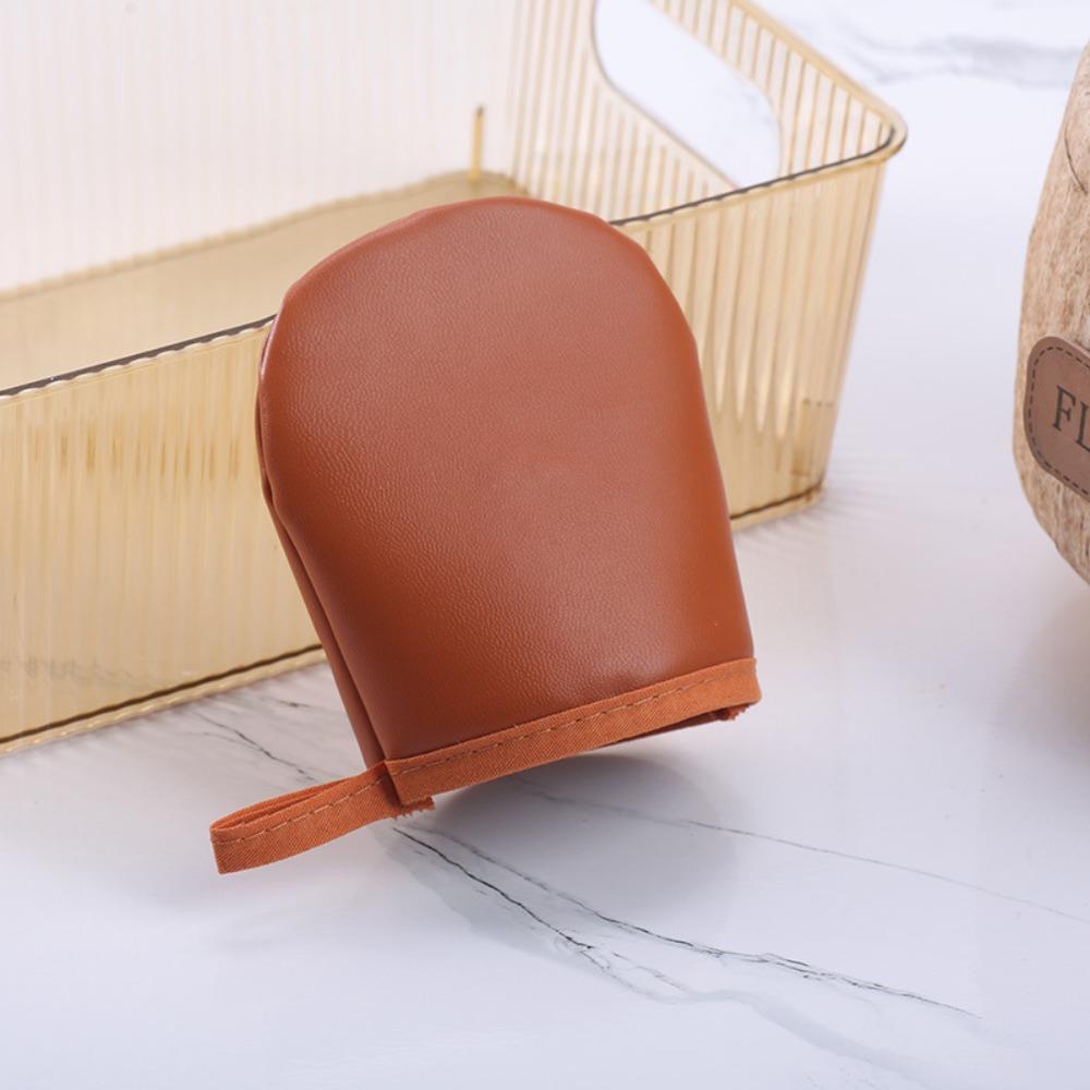 

Double-Sided Self-Tanning Mitt PU Leather Makeup Applicator New Body Lotion Gloves for Lazy People коричневий