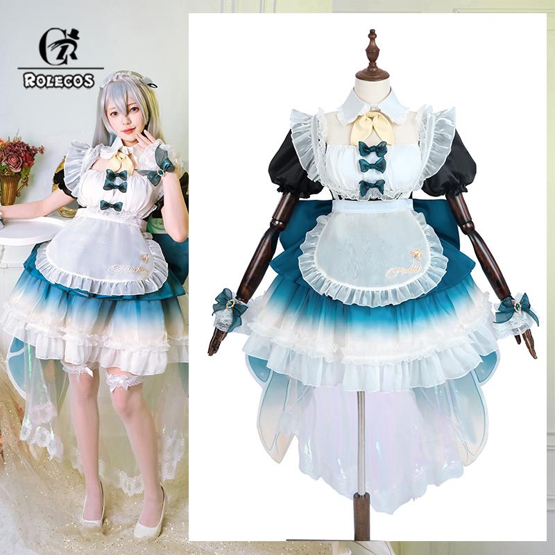 

Honkai Star Rail Костюм для косплея Светлячок Женский Фанарт Светлячок Лолита Сексуальная форма горничной Хэллоуин Карнавальный костюм Полный комплект L