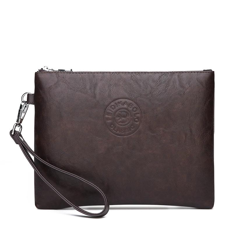 Men's New Casual Clutch, Leather Soft Leather Men's Bag, Mobile Phone Bag, Large-capacity Wallet