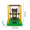 plastic Swinging Bear Car Dashboard Ornaments Solar Powered Dancing Bear Toy Shaking Head Doll Decoration Car Accessories