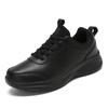 Fashion Autumn Winter Leather Sneakers Black Casual Shoes for Women Sneakers Non-slip Lace-up Waterproof Sports Shoes for Men Shoes