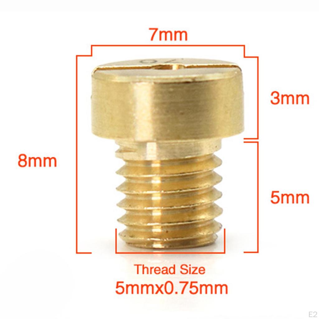 12 Pieces Carburetor Main Jet Kit, Nozzle Jet, for Carb Phbg AD/DS .