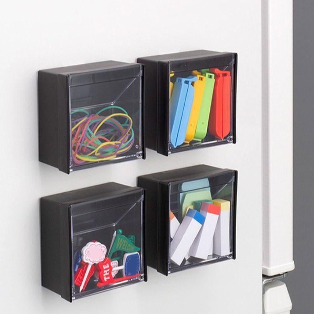 Square Mini Storage Box Space Saving Data Cable Storage Box Cotton Pad Holder  Bathroom