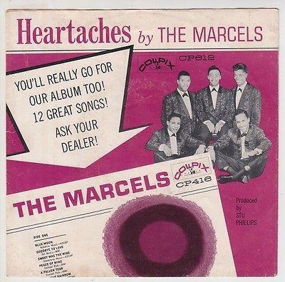 

7inch Record MARCELS - Heartaches CP612 Colpix Records 1961 US Soul/Funk Used