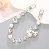 Fashion Acrylic Starry Beaded Chain Keyring Gradient Colorful Bowknot Pendant Detachable Phone Lanyard Bag Accessories