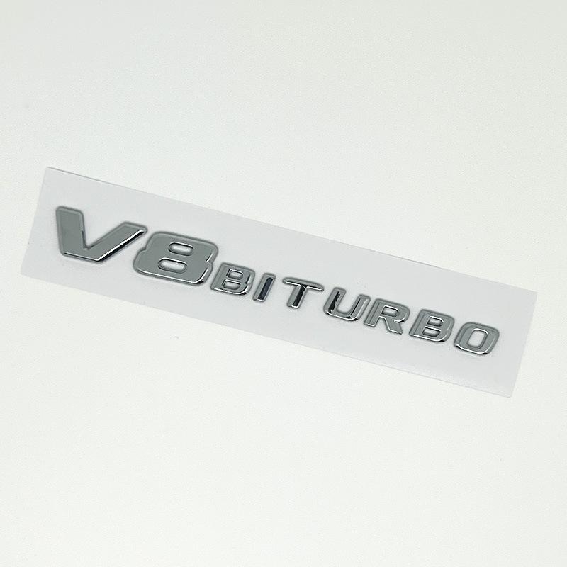 Samolepka bočního znaku na zadní blatník Mercedes-Benz V8 BITURBO Twin-Turbo