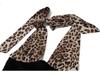 Velvet Leopard Patchwork Halter Mini Dress - Sexy, Slimming, Backless Design