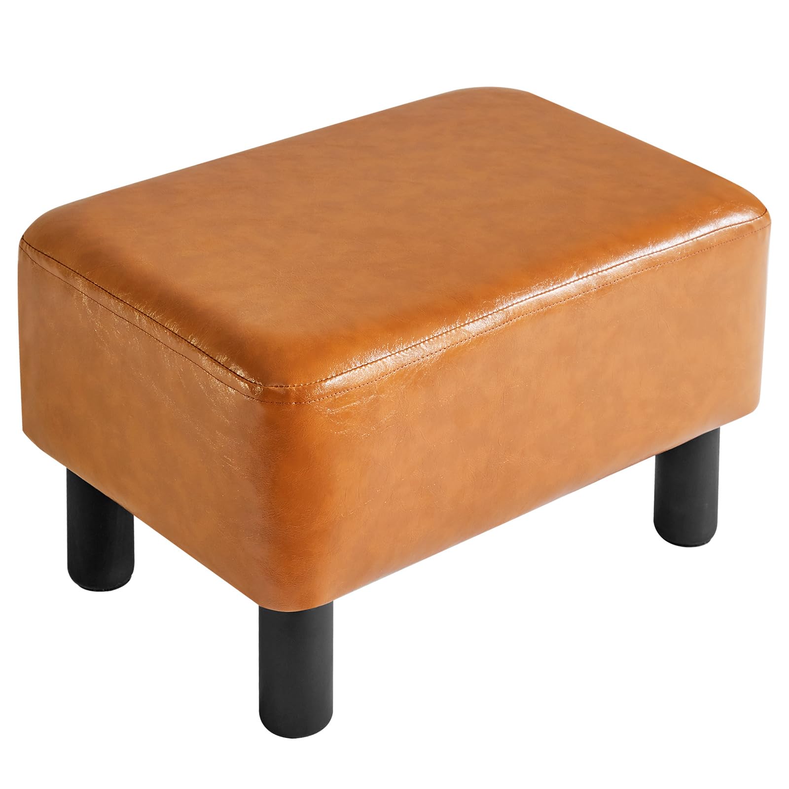 

IBUYKE Small Suitable for Living and 80kg Weight Light Ottoman, High-Resilience Stool, Rooms, Entryways, Bedrooms, Capacity, Non-Slip, Square, Brown,