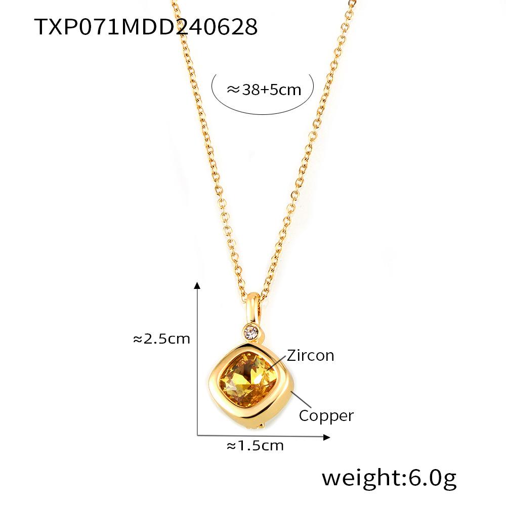 Chic Style Jewelry Set with Interchangeable Zircon - Unique Copper Design