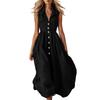 Mouweloze Maxi Jurk met Knopen voor Dames Zomerjurken voor Dames VK Dames Zomerjurken VK Dames Zomerjurken VK