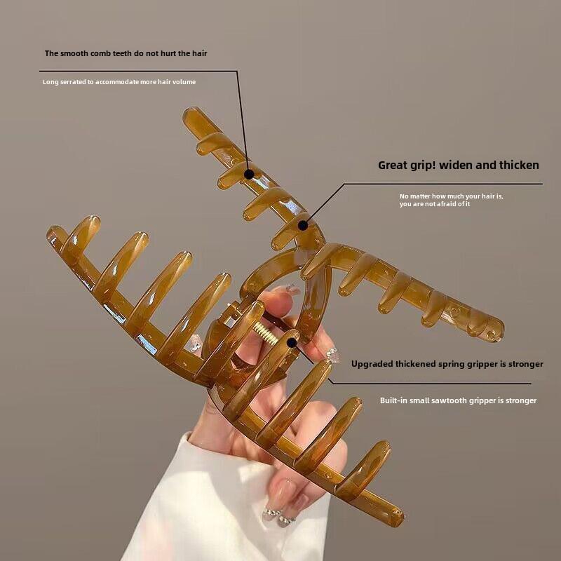 Elegant Large Shark Clip Hairpin for Women - Back of Head Hair Accessory 