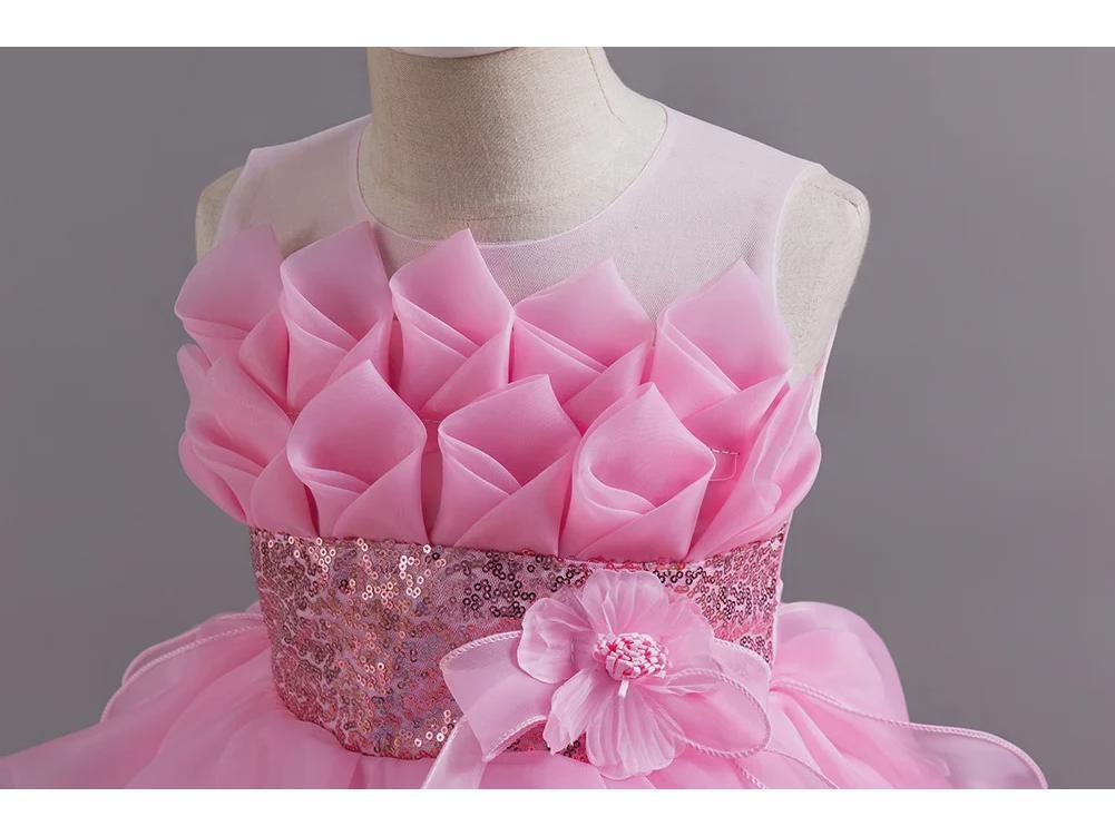 Elegante abito da principessa per bambini grandi - Splendido abito strascicato per feste e spettacoli