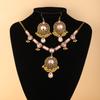 Bohemian Retro Tassel Necklace and Earring Set , Exotic Ethnic Style Jewelry for Women Daily Wear and Party