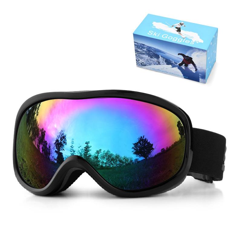 Spherical Ski Goggles Double-Layer Anti-Fog Ski Eyewear for Men and Women, Outdoor Snow Goggles