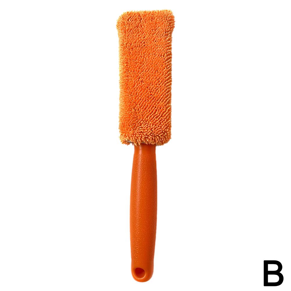 Car Wheel Wash Brush Portable Microfiber Tire Rim with Plastic Accessories Auto Tool Detailing Cleaning Handle Trunk Motorc P4M7