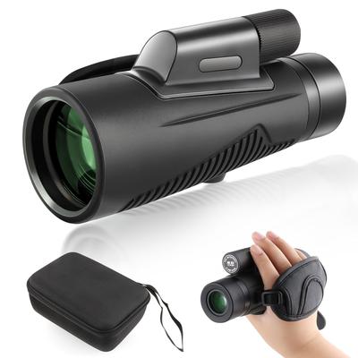 ToopMount 12x50 ED Monocular with Green 23mm Wide Field of Lens Clear BAK4 FMC High for Outdoor and Concerts Film, Aperture, View, Cap, View, Compact,