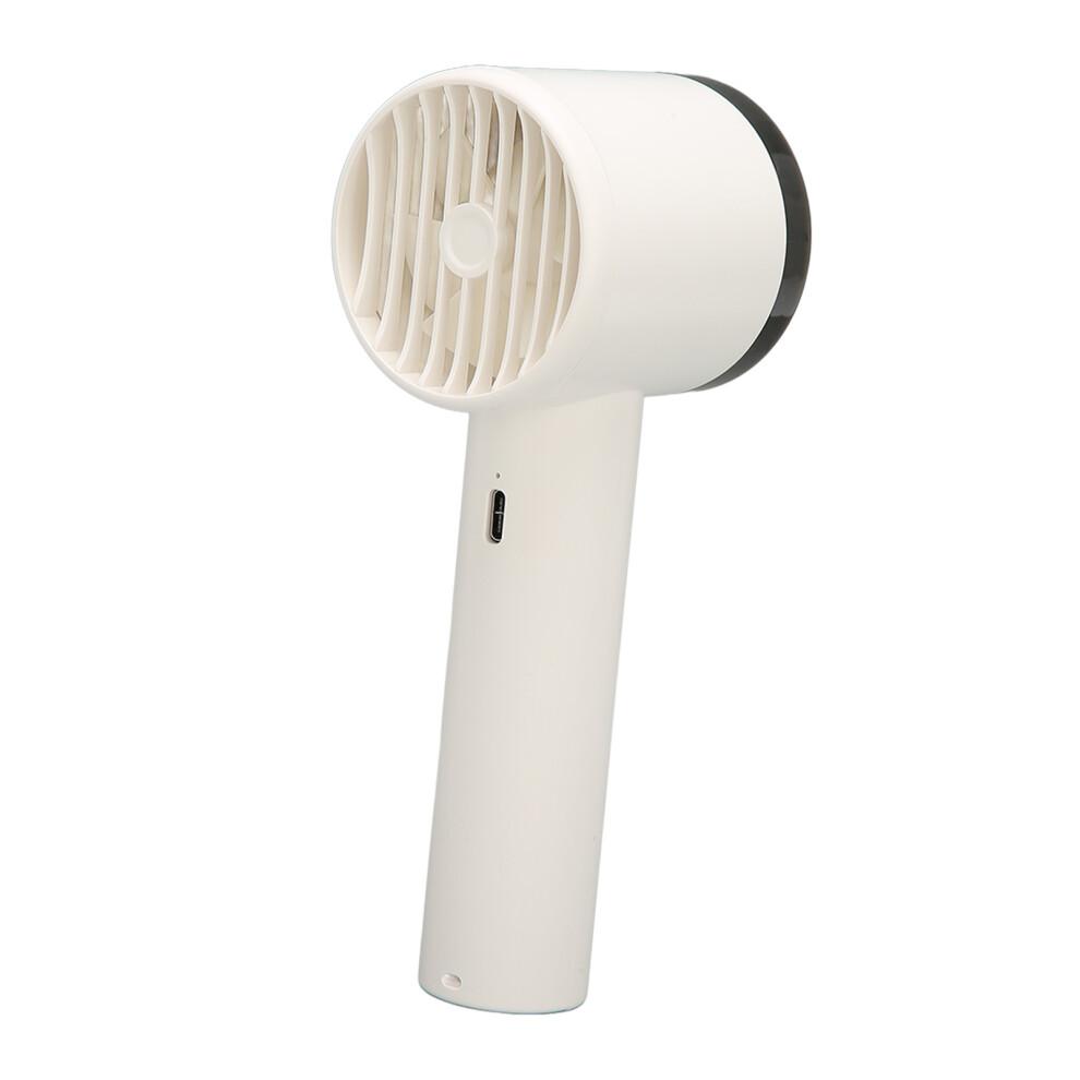 Rechargeable Turbo Fan, Portable Handheld Fan with High-Speed Cooling Turbo Winds, Adjustable Speed Digital Display for Travel (White)