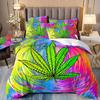 Bedding Colorful Maple Leaf 3D Printing, Three-Piece Set, Duvet Cover