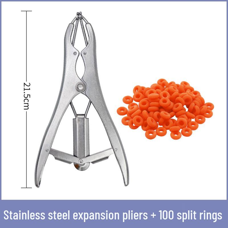 Veterinary Tail & Castration Pliers with Docking Rings for Piglets and Lambs