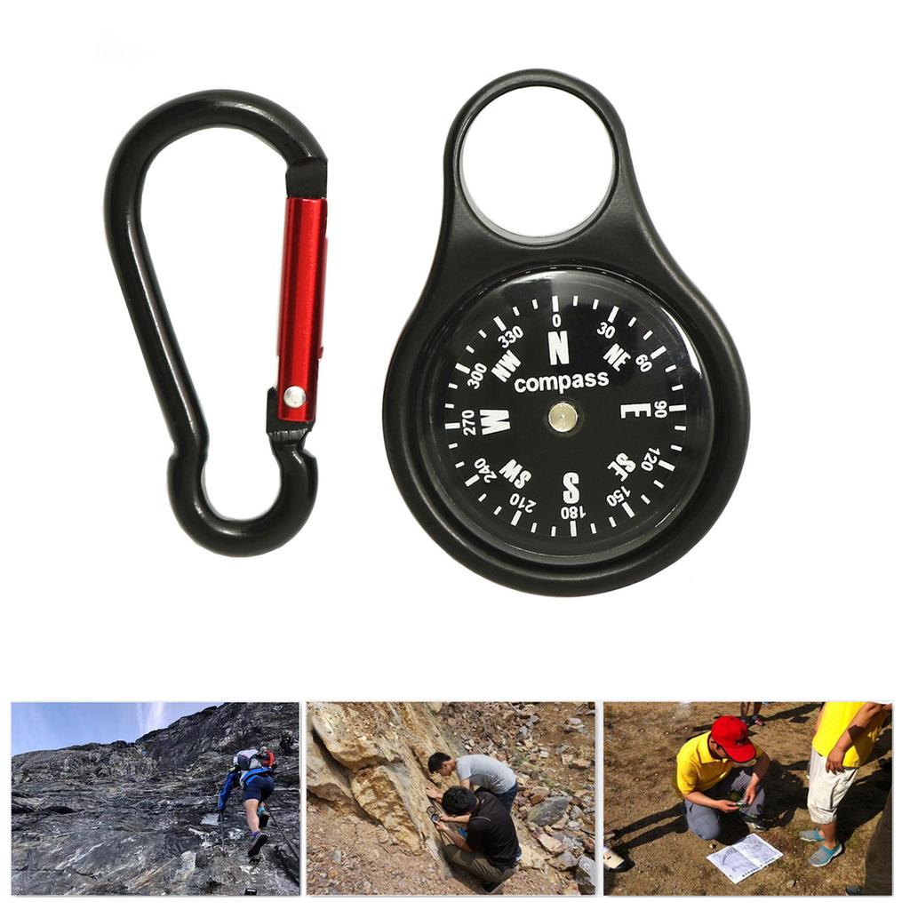 Backpack Keychain Carabiner Compasses Keychain Bulk Carabiner Belt Clips School Toy for Hiking, Camping Kid Key Chains