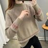 Navava Women Nordic Point Half Polo Long Sleeve Knit Sweater Nk3501