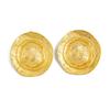 Ingemark Exquisite Trendy Large Round Hat Stud Earrings Vintage Elegant Gold Color Earrings Engagement Birthday Party Jewelry