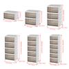1/2/3/4/5/6 Tier Plastic 23QT Storage Bin W/ Lid W/ Wheel Magnetic Door Foldable Storage Box for Living Room Office Dorm