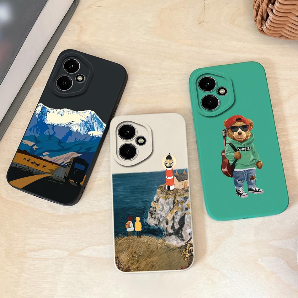 For Honor 400 Pro Phone Case Cute Astronaut Liquid Silicone Full Coverage Anti Drop Soft Back Shell For Honor400 5G Bumper Capa