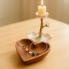 12.7 cm Wooden Heart Shape Trinket Bowl Jewellery Storage Box, Travel Box, Wedding Bridesmaid Gifts, Trinket Tray, Decorative Serving Bowl