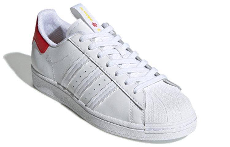 adidas Originals Superstar Beijing Retro Pantofi Casual de Skate Unisex Alb Roșu FW2854