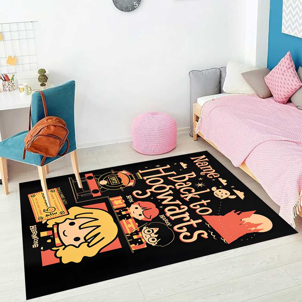 Warner Bros. Works (2) Customize Your Name Rug, Office Chair Cushion, Home Bedroom Living Room Gift.