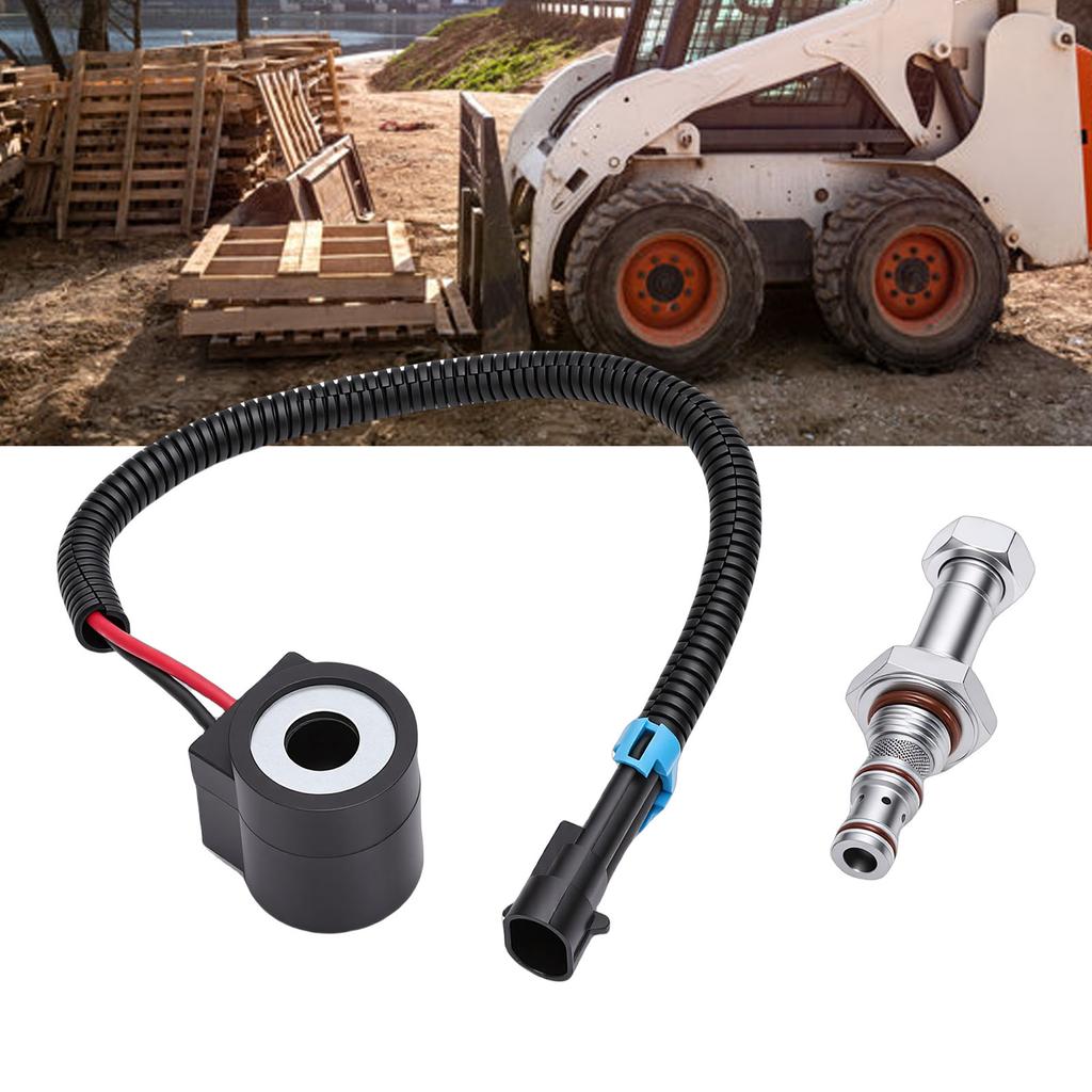 Solenoid Valve Coil and Hydraulic Spool Valve Stem   Kit Replacement for 653 751 753 763 773 863 864 873 883 963 Skid Steer Loader 6667687