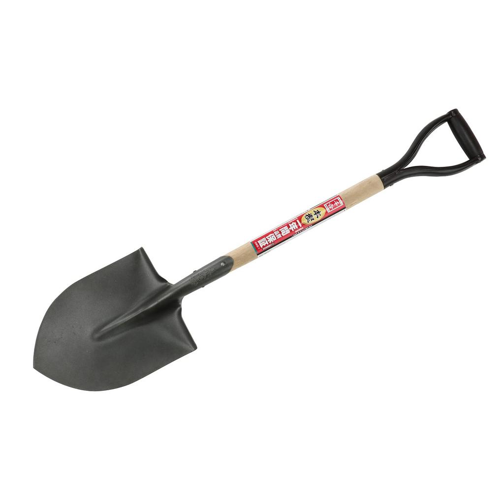 Senkichi SWS-1 Wooden Handle Shovel, Round, Width 230mm x Height 970mm x Depth 30mm, JIS Standard Compliant