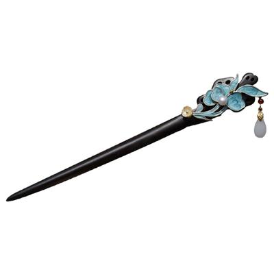 Handgefertigter Holz-Haarstab Mit Blumendesign Elegante Antike Haarnadel Für Frauen Traditionelles Chinesisches Haaraccessoire