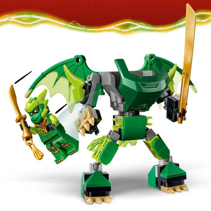 LEGO NINJAGO 71862 Pack de Combat : le Robot Dragon de Lloyd - Jeu Ninja 6 ans - Cadeau