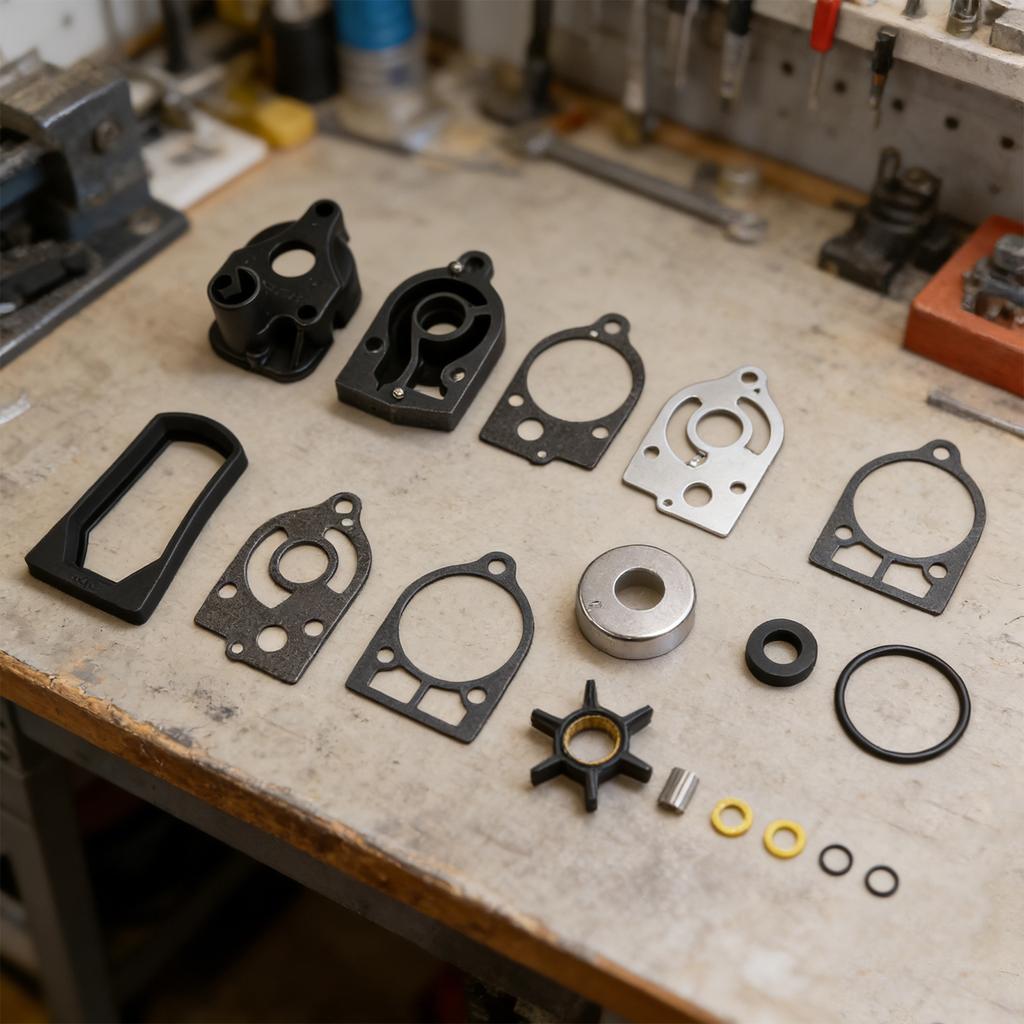 For Mercury Outboard Sea Water Pump Repair Kit for 40HP 45HP 50HP 60HP 65HP 70HP For Mariner Models 1977-1997 Neoprene Material