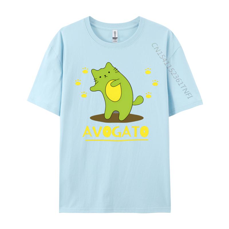 Avogato Cat Avocado Cute Funny Meow Tshirts Printed Tee Party Premium Cotton Tops Classic Tops Tees Cute Pet Tshirt