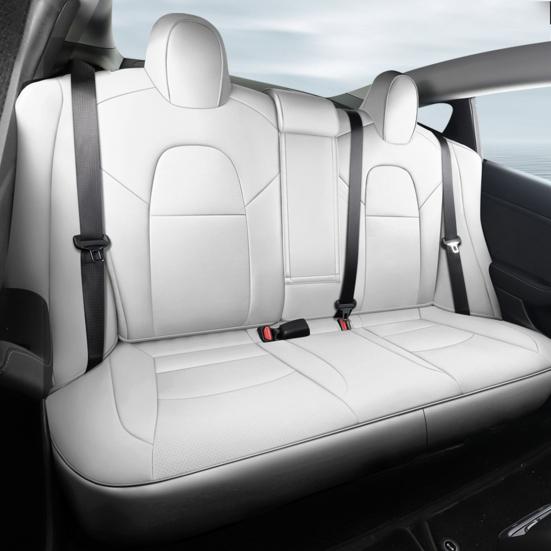 Yousheng Full Set Seat Covers for Tesla Model Y 2020-2024 Waterproof Faux Leather Protectors Easy Installation Child Seat Protector