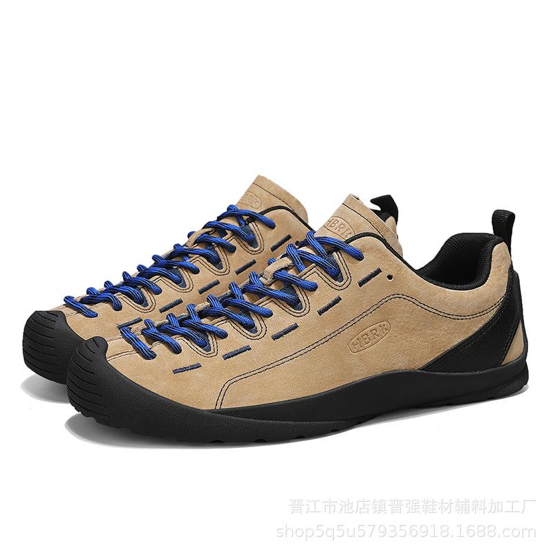 Pantofi de drumeție pentru bărbați, din piele de porc de prim strat, impermeabili pentru exterior și rezistenți la uzură, pentru camping și sport, antiderapanți, pantofi casual la modă pentru drumeție