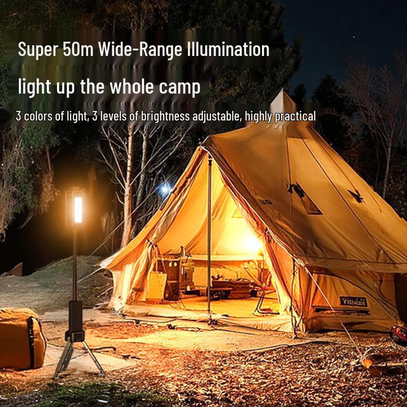 Retractable 3000 Lumens Folding Camping Lantern with Stand and Atmosphere Lighting