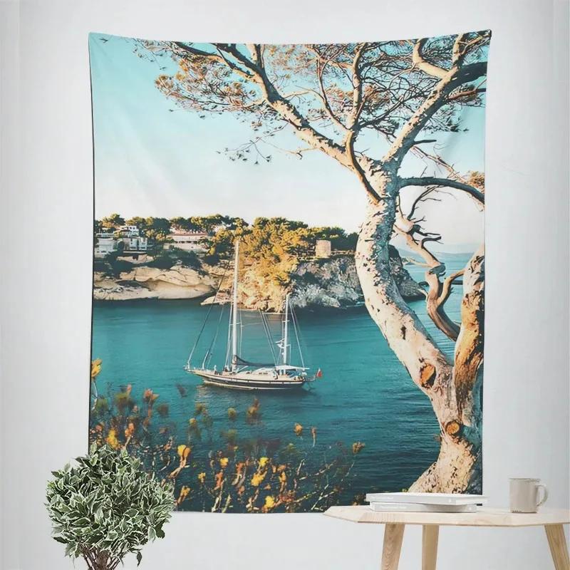 Декоративный гобелен с природными пейзажами — фото 12