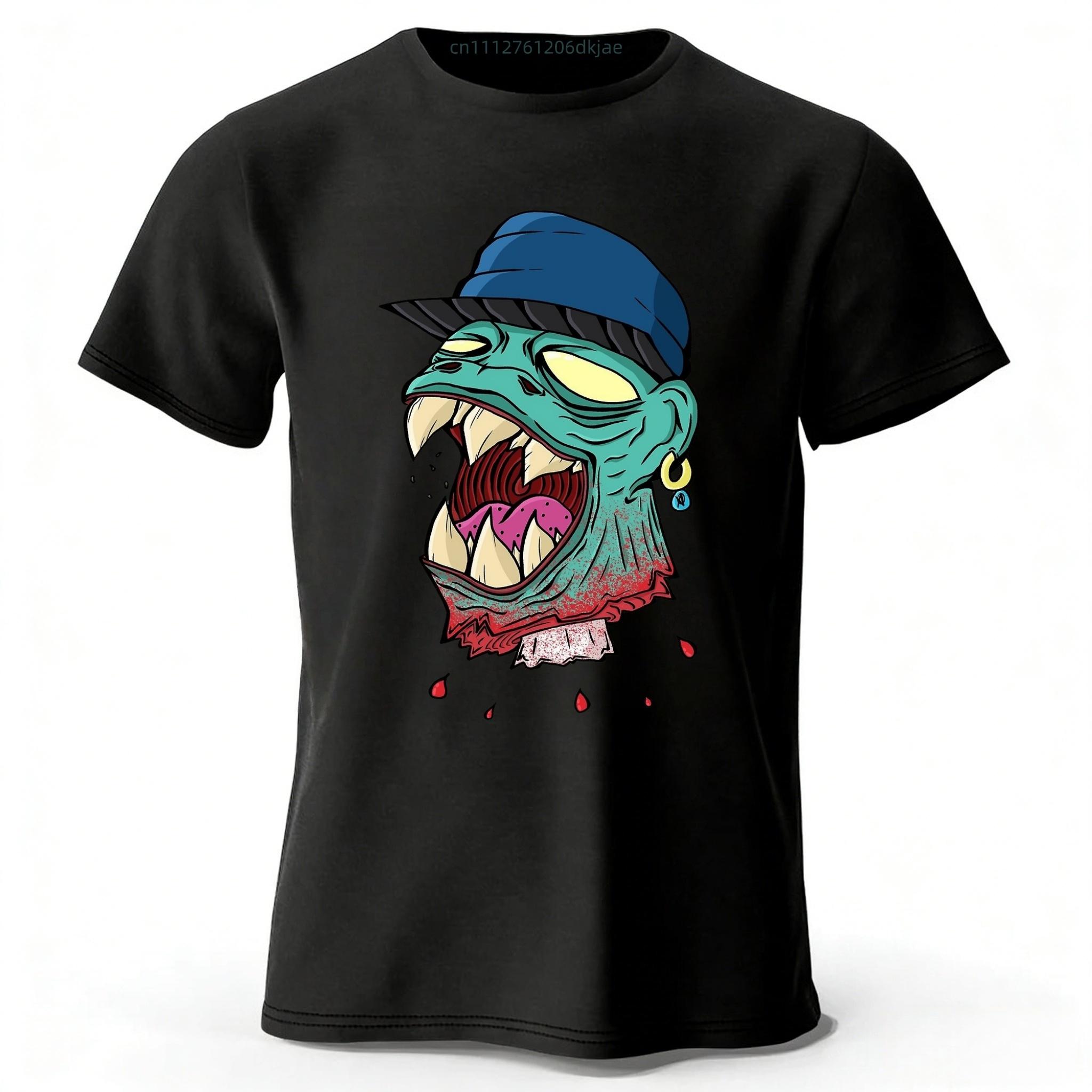 

SpringSummer New Cotton Printed Short Sleeve Men Daily Street Leisure Trendy Tshirt Large Loose Comfortable Running Sports Top S