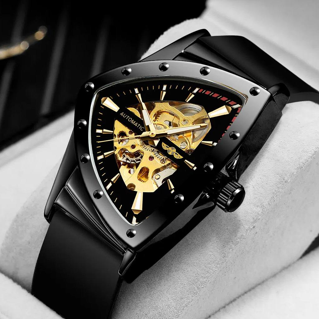 Automatic Mechanical Men Wristwatch Military Army Sport Male Clock Top Brand Luxury Skeleton Waterproof Hollow Watch