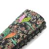 Johnature Genuine Leather Long Boots Women Shoes Handmade Retro Printed Color Matching Lace Up Mid-calf Boots
