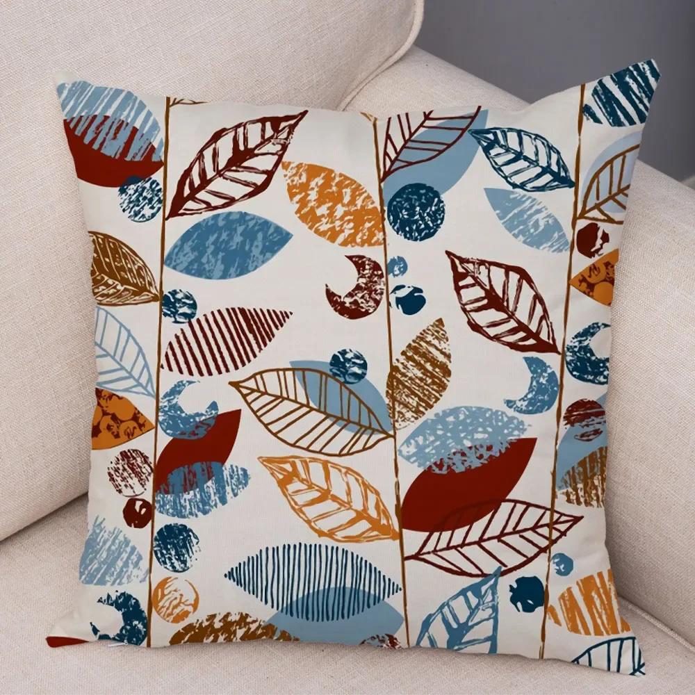 Abstracte Kunst Kussenhoes Decoratief Geometrisch Plant Boom Bloem Kussensloop Bank Thuis Auto
