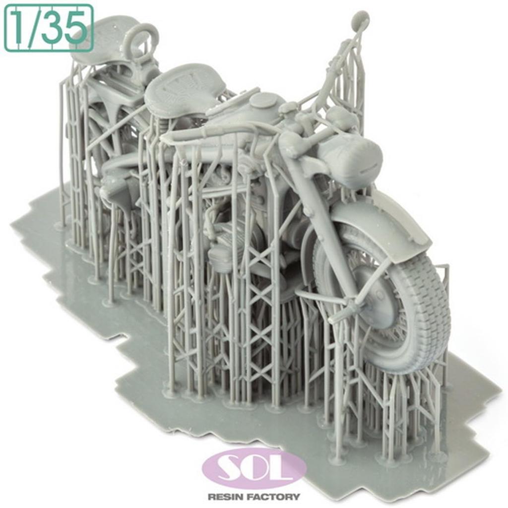 Sol Model WWII German KS750 Military Motorcycle 3D Printer Kit MM876 1/35 (Motorcycle)